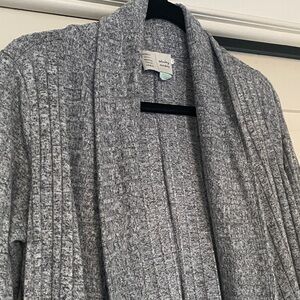 Anthropologie Saturday Sunday soft gray long open cardigan